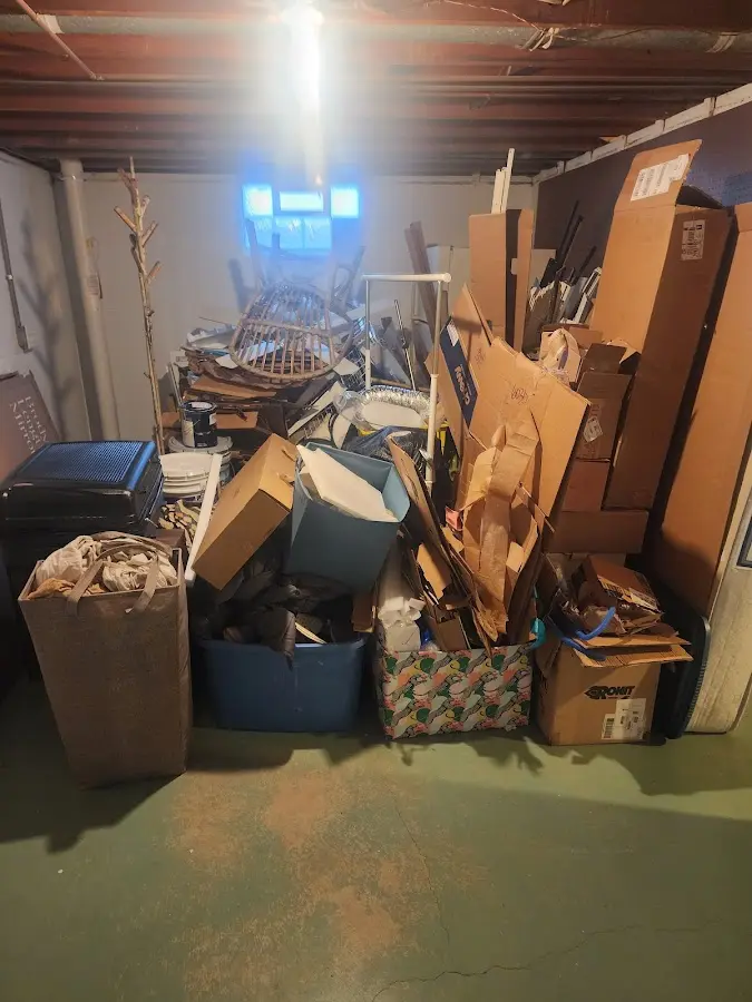 Roll-off dumpster container at job site for 20 Yard Dumpster Rental in County Center